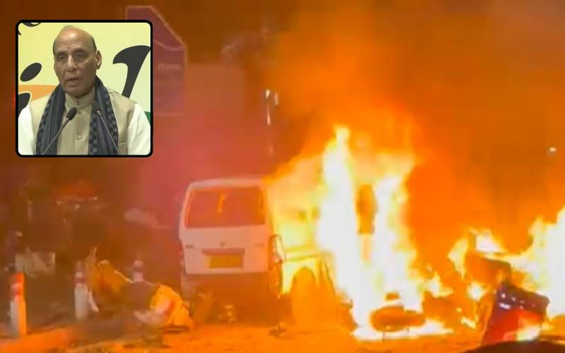 دہلی دھماکےذمہ داروں کو بخشا نہیں جائے گا: راج ناتھ سنگھ  